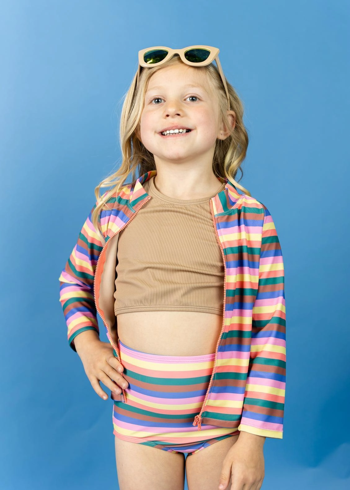 Retro Stripe | Mini High-Waisted Bottoms