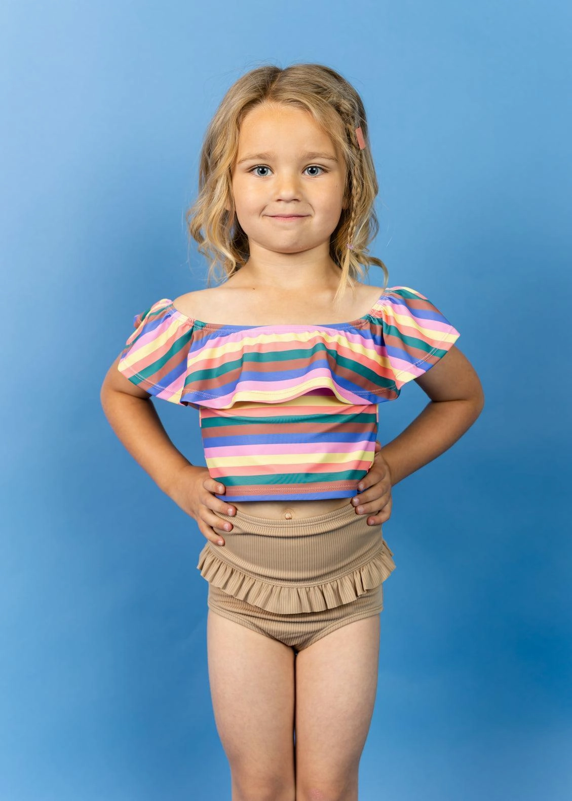 Retro Stripe | Mini Ruffled Around Top
