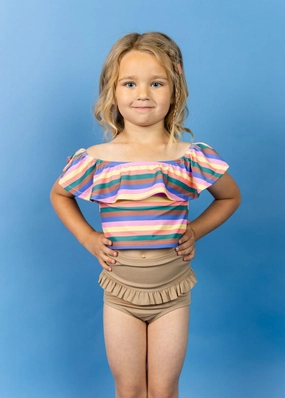 Retro Stripe | Mini Ruffled Around Top