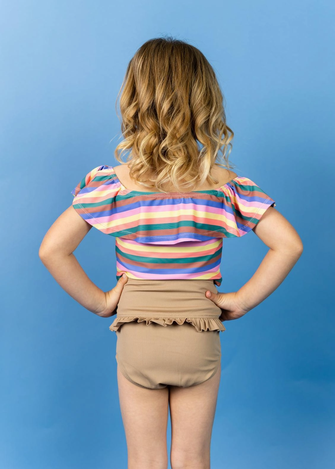 Retro Stripe | Mini Ruffled Around Top