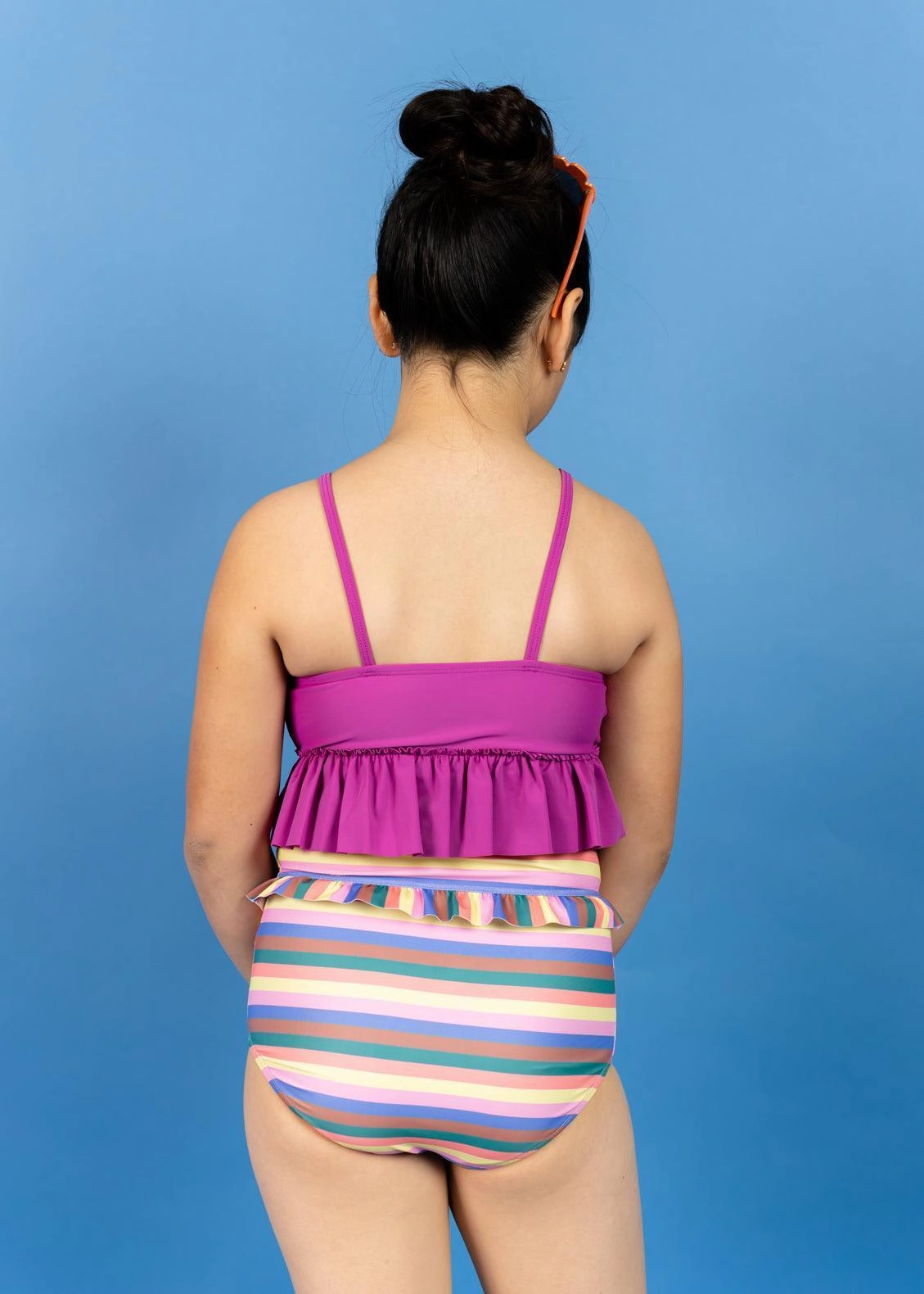 Retro Stripe | Youth Mid-Ruffle Bottoms