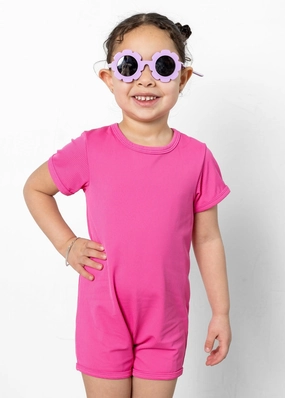 Ribbed Azalea Pink | Mini Shorties Rashguard (Unisex)