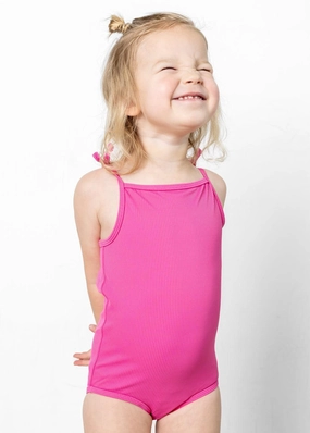 Ribbed Azalea Pink | Mini Simply One-Piece