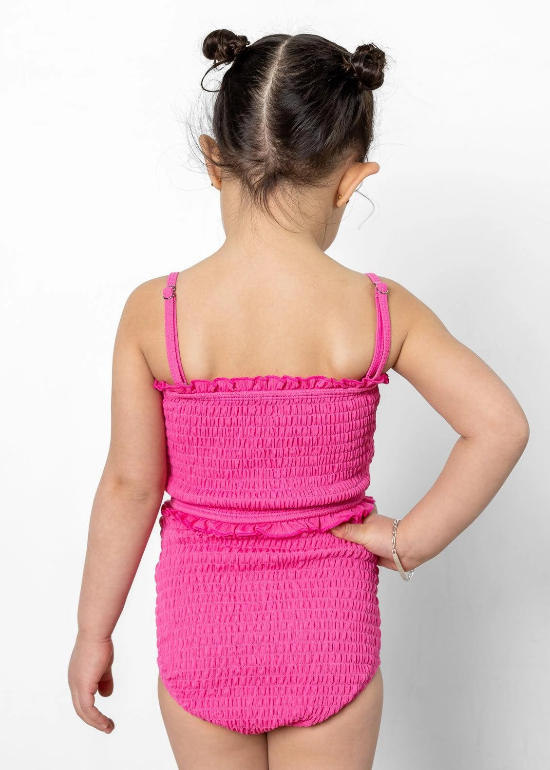 Ribbed Azalea Pink | Mini Smocked Bottoms