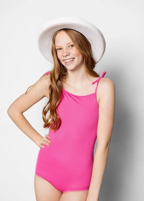 Ribbed Azalea Pink | Youth Simply One-Piece