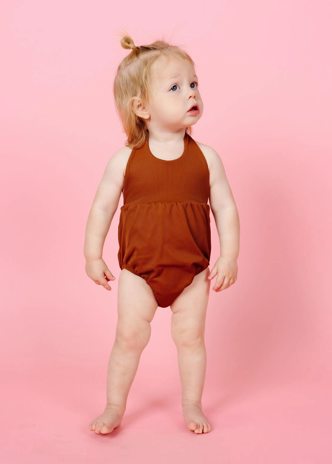 Ribbed Caramel | Baby Romper One-Piece
