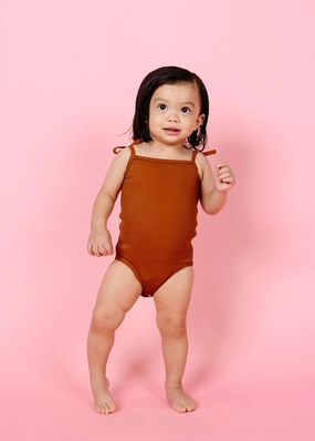 Ribbed Caramel | Baby Simply One-Piece