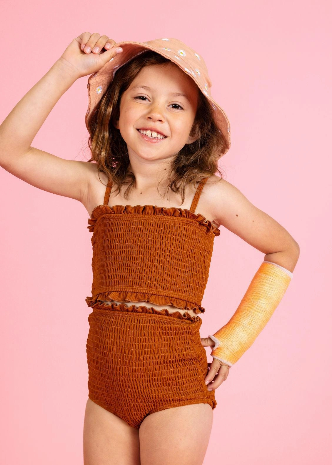 Ribbed Caramel | Mini Smocked Bottoms