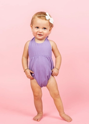 Ribbed Dusty Purple | Baby Romper One-Piece