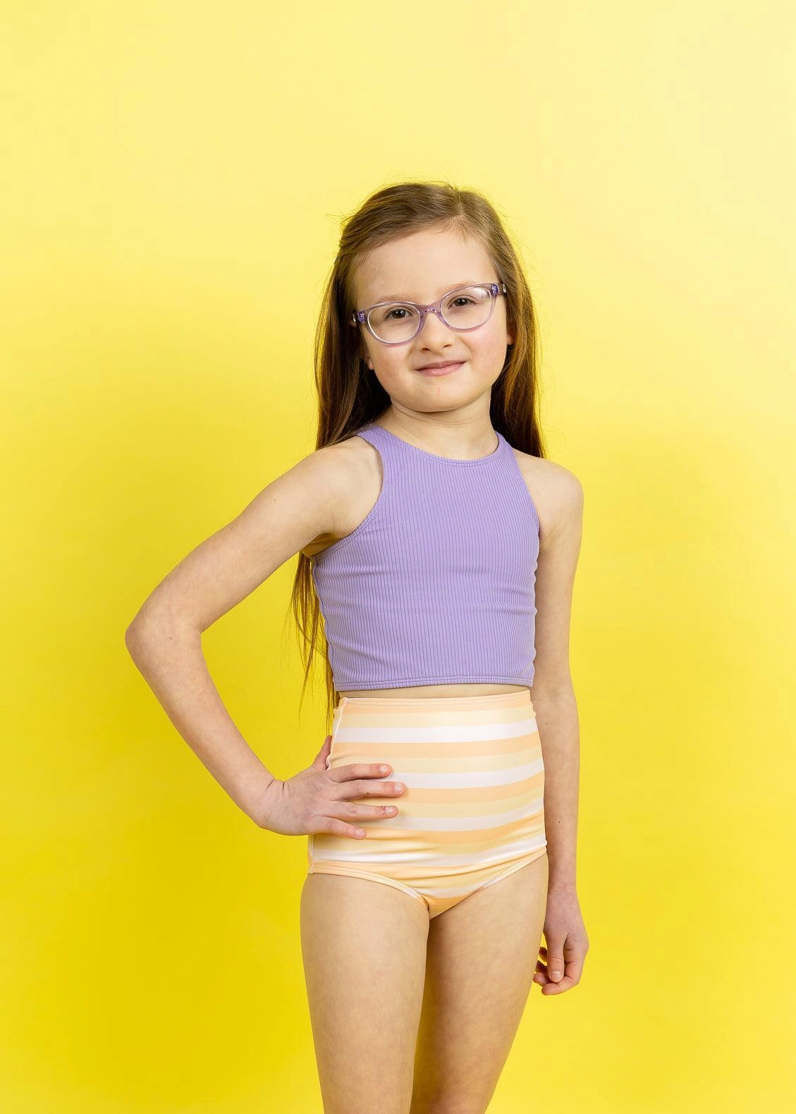 Ribbed Dusty Purple | Mini Racer Back Top