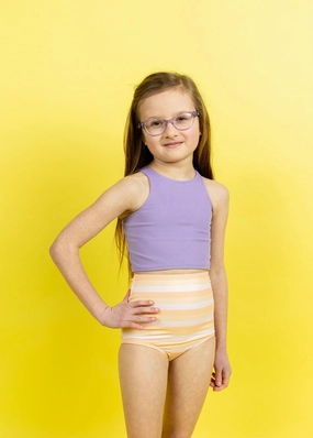 Ribbed Dusty Purple | Mini Racer Back Top