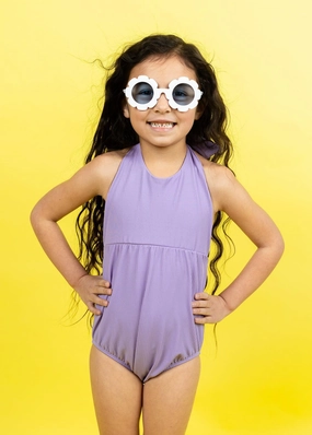 Ribbed Dusty Purple | Mini Romper One-Piece