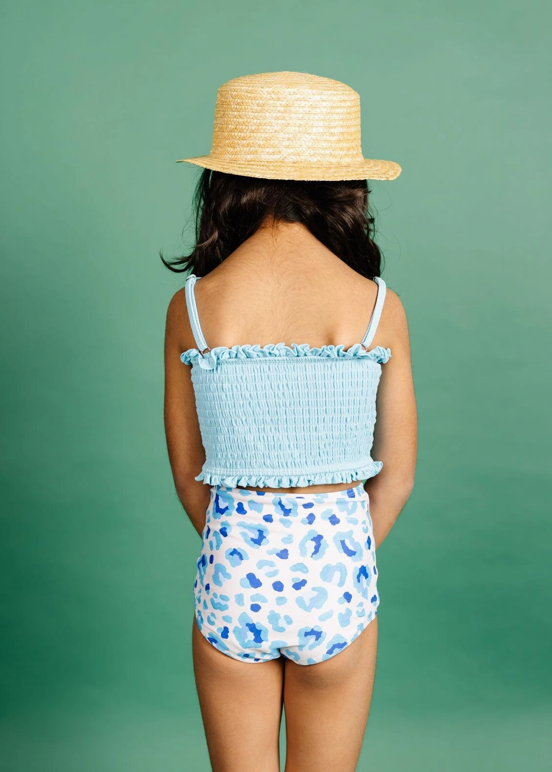 Ribbed Fresh Blue | Mini Bandeau Top