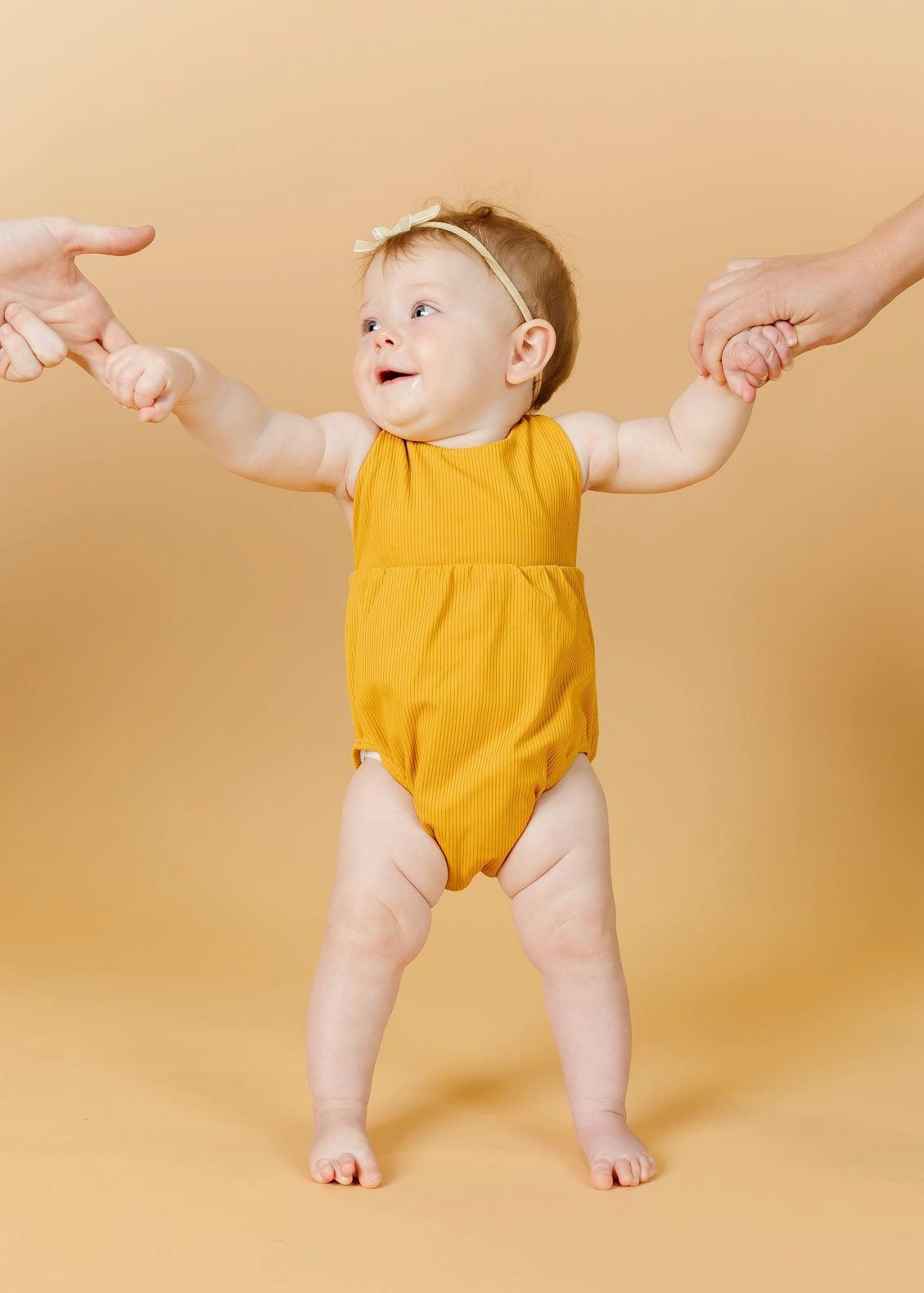 Ribbed Golden | Baby Romper One-Piece