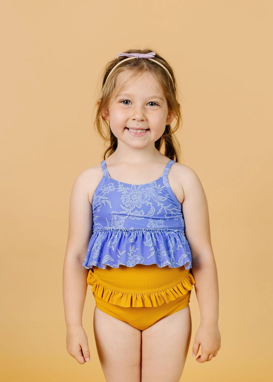 Ribbed Golden | Mini Mid-Ruffle Bottoms