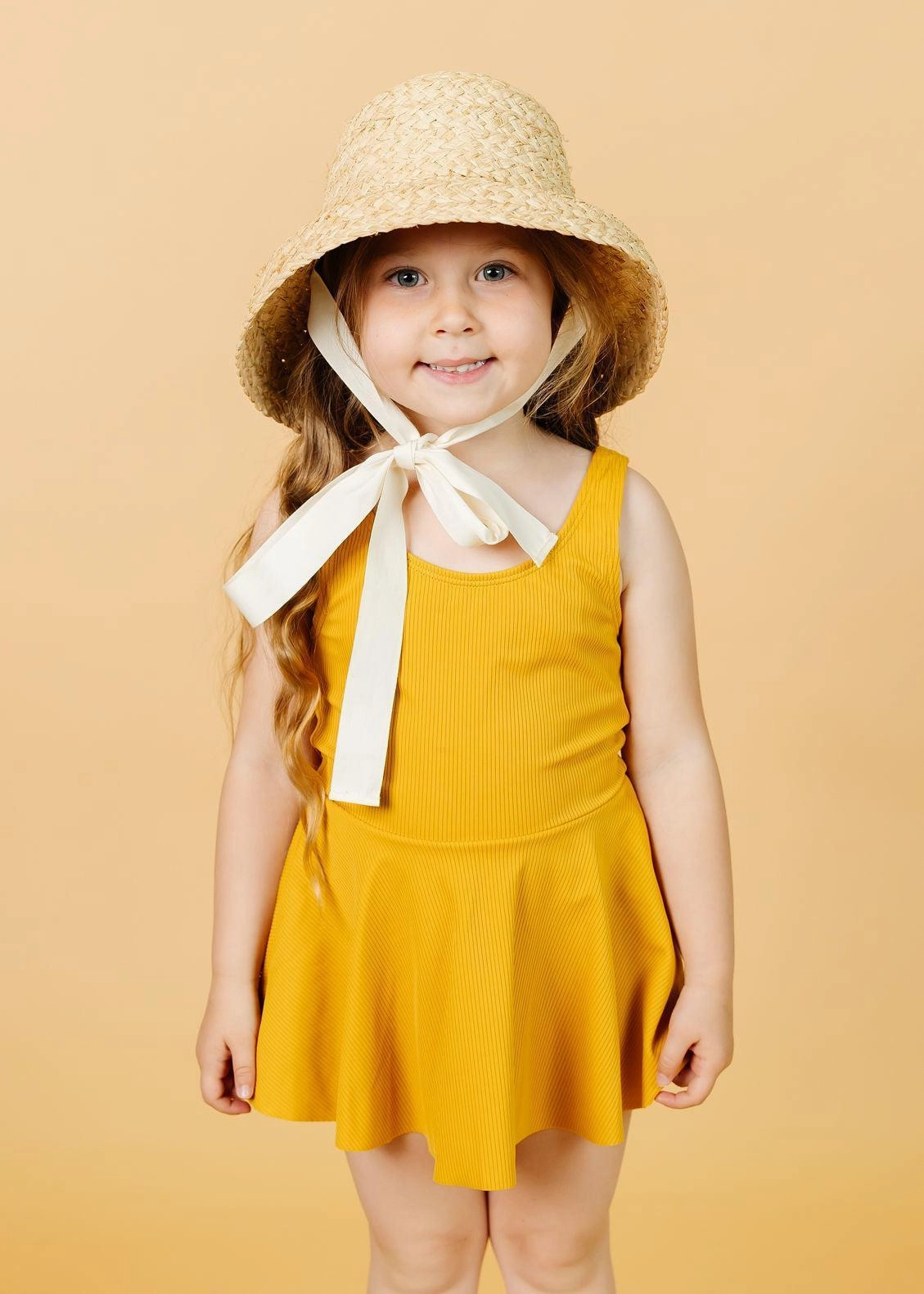 Ribbed Golden | Mini Skirted One-Piece