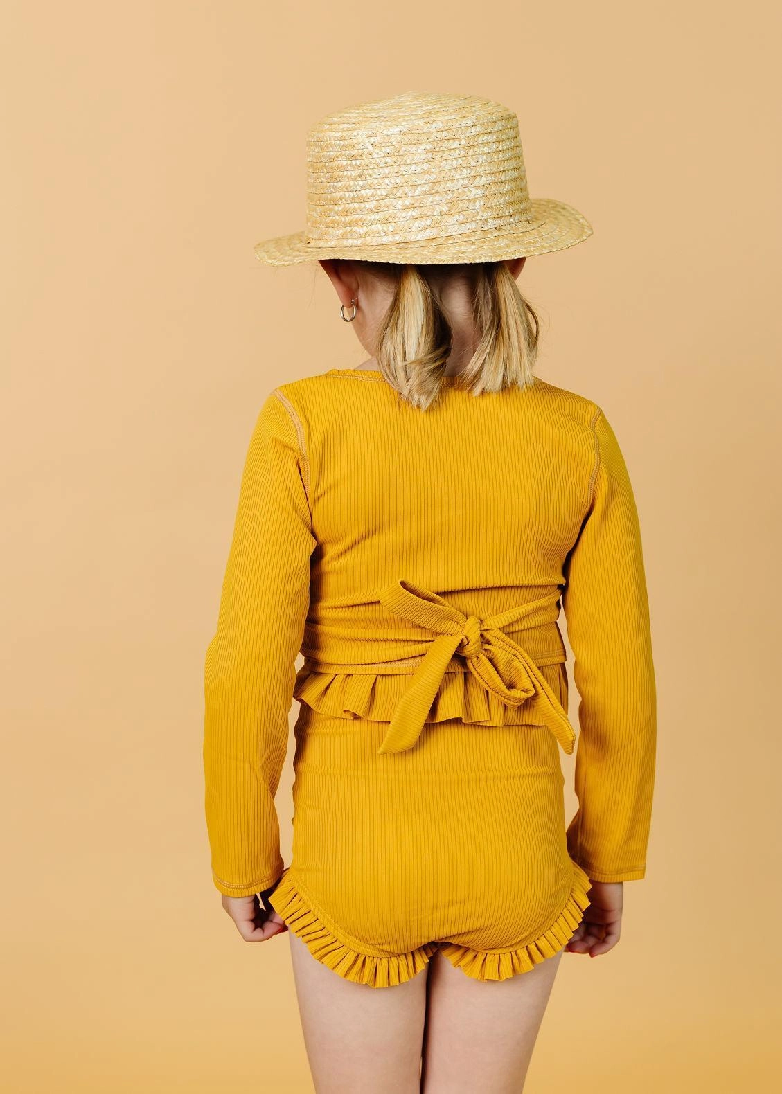 Ribbed Golden | Mini Wrap Top Rashguard