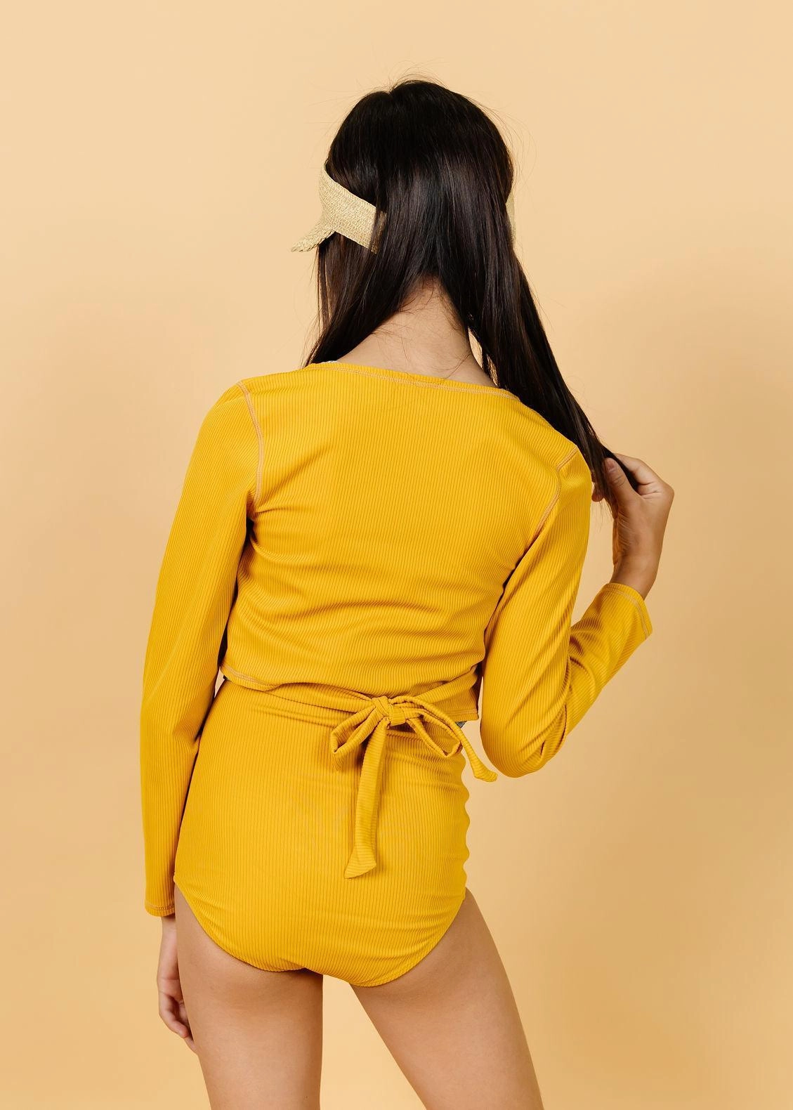 Ribbed Golden | Youth Wrap Top Rashguard