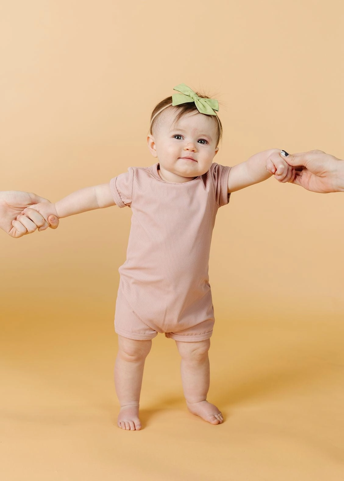 Ribbed Light Mauve | Baby Shorties Rashguard (Unisex)