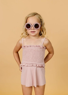 Ribbed Light Mauve | Mini Bandeau Top
