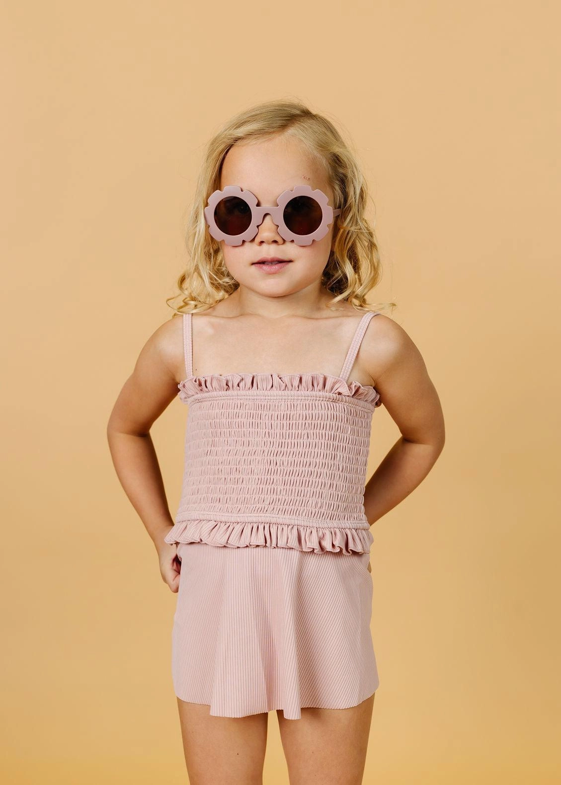 Ribbed Light Mauve | Mini Bandeau Top