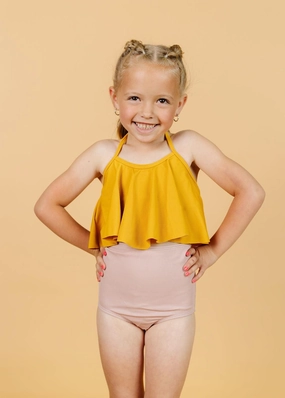 Ribbed Light Mauve | Mini High-Waisted Bottoms