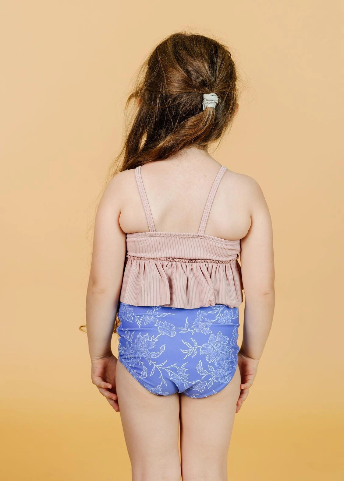 Ribbed Light Mauve | Mini Peplum Top
