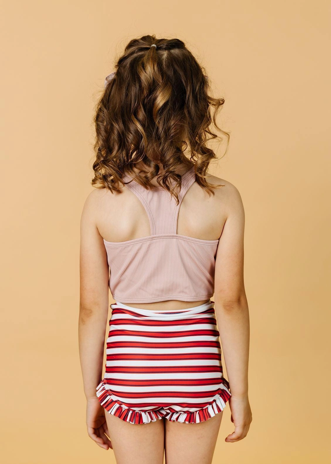 Ribbed Light Mauve | Mini Racer Back Top