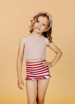 Ribbed Light Mauve | Mini Racer Back Top