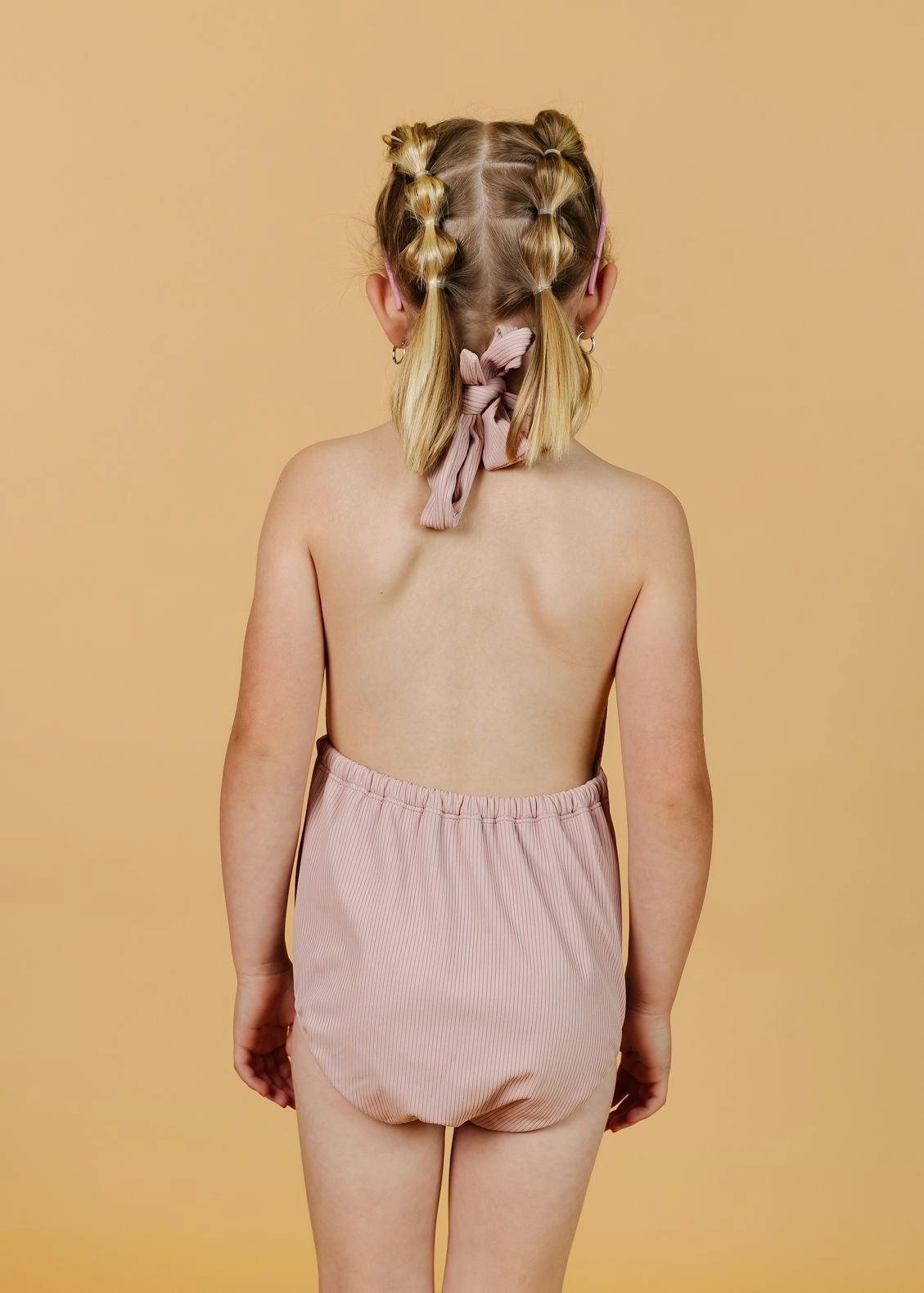 Ribbed Light Mauve | Mini Romper One-Piece