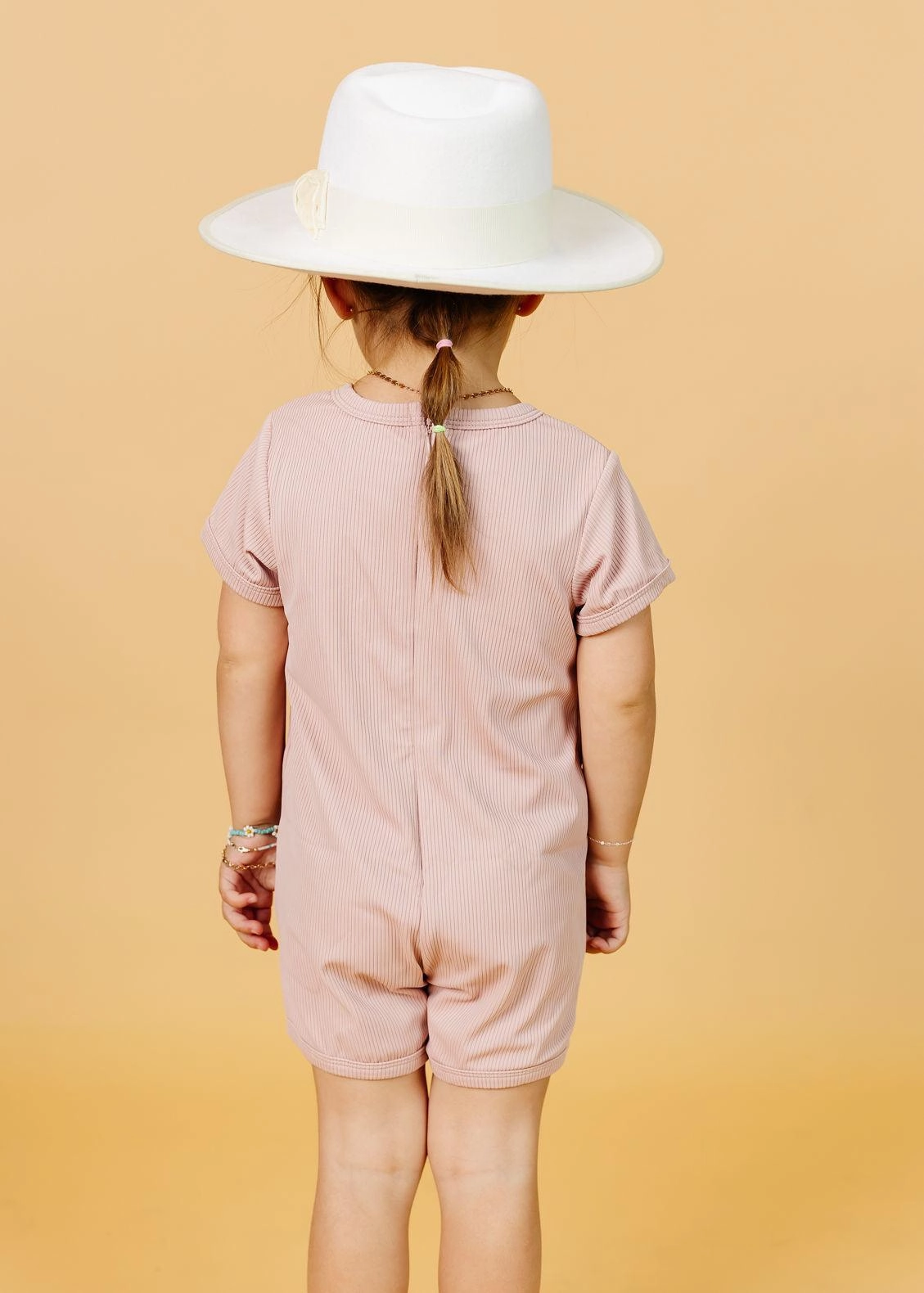 Ribbed Light Mauve | Mini Shorties Rashguard (Unisex)