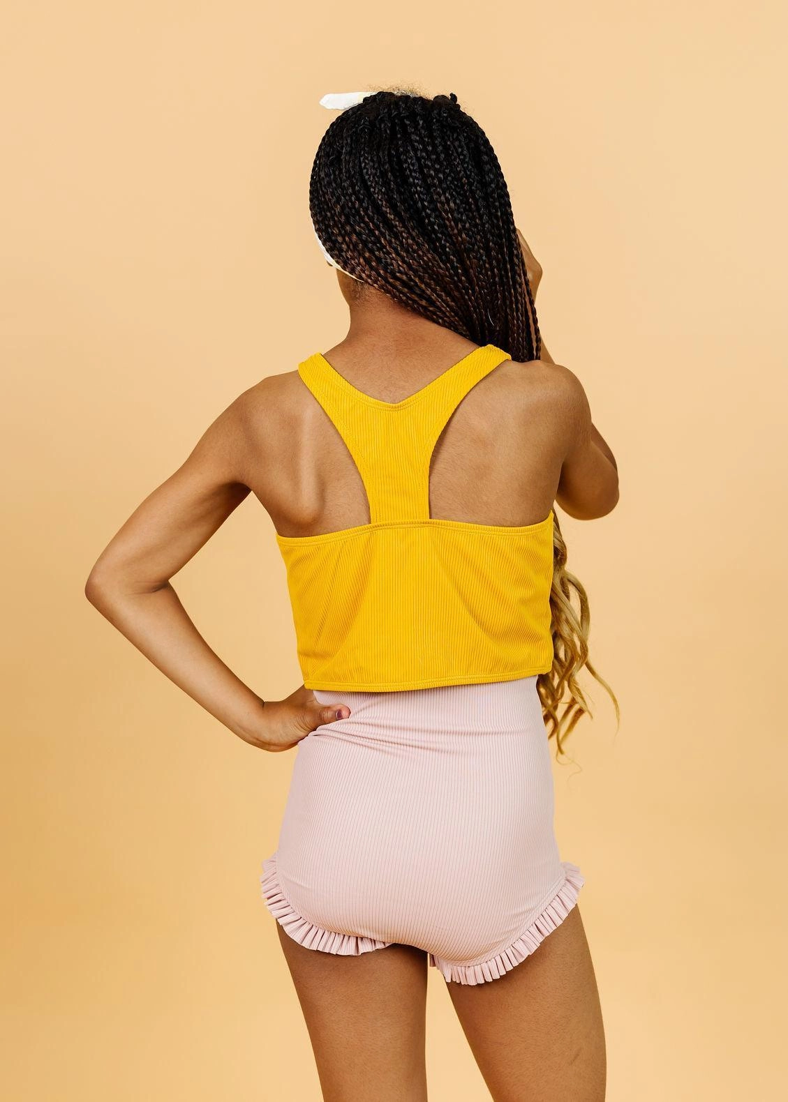 Ribbed Light Mauve | Youth All Ruffled Up Bottoms
