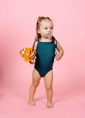Ribbed Midnight Teal | Baby Simply One-Piece
