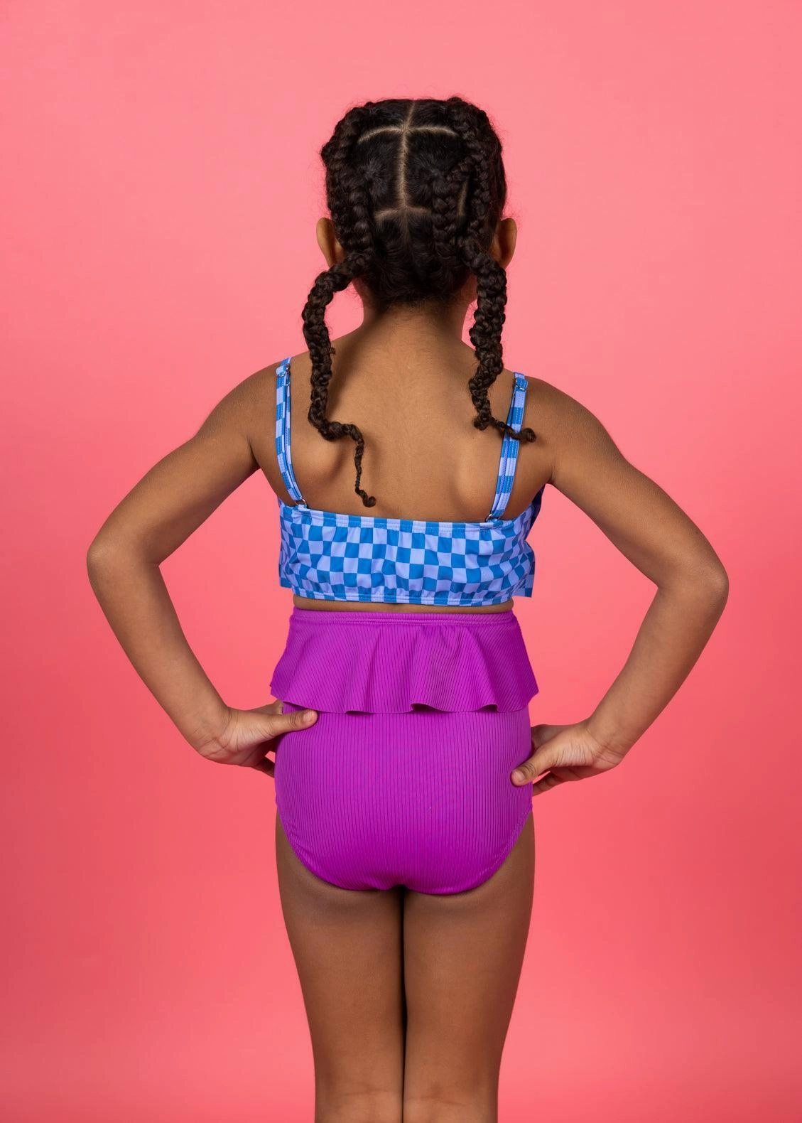 Ribbed Purple | Mini Peplum Bottoms