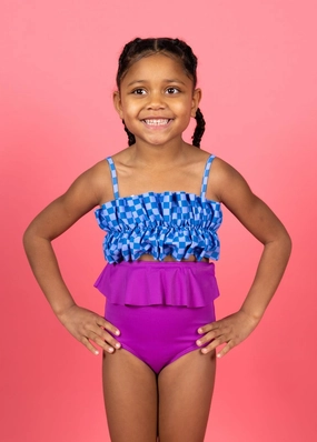 Ribbed Purple | Mini Peplum Bottoms