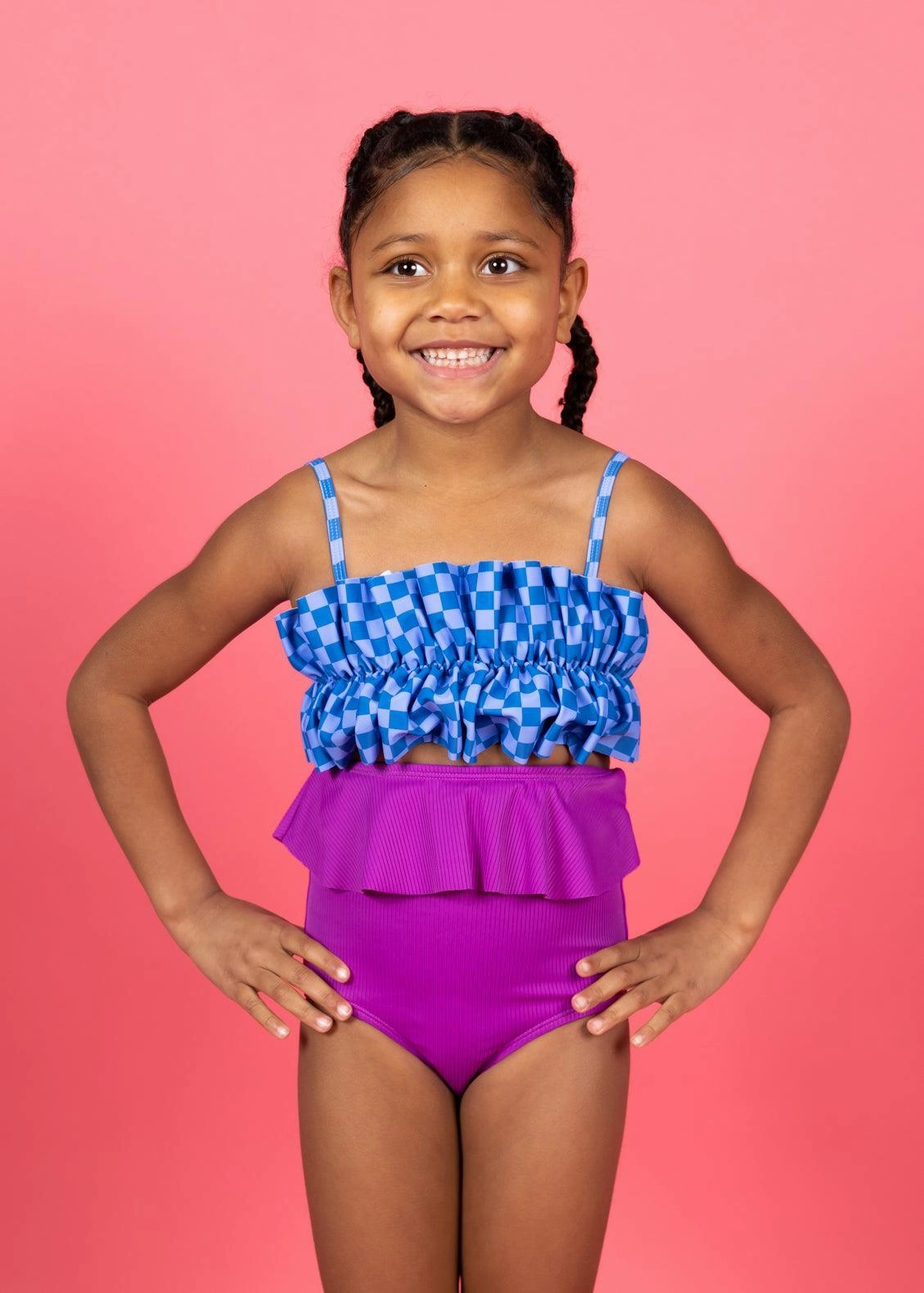 Ribbed Purple | Mini Peplum Bottoms