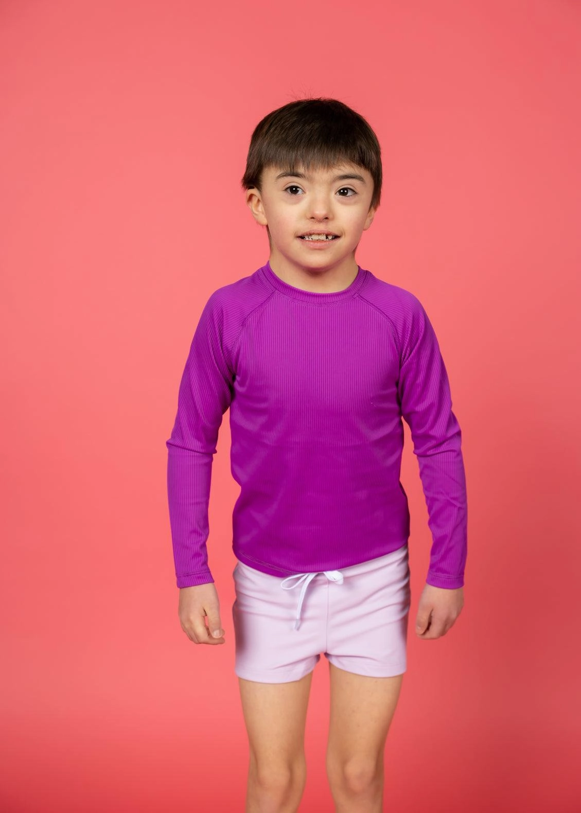 Ribbed Purple | Mini Rashguard Top (Unisex)