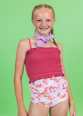 Ribbed Roseate | Youth Bandeau Top