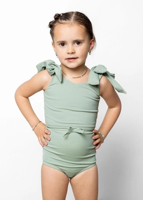 Ribbed Sage | Mini Knot Top