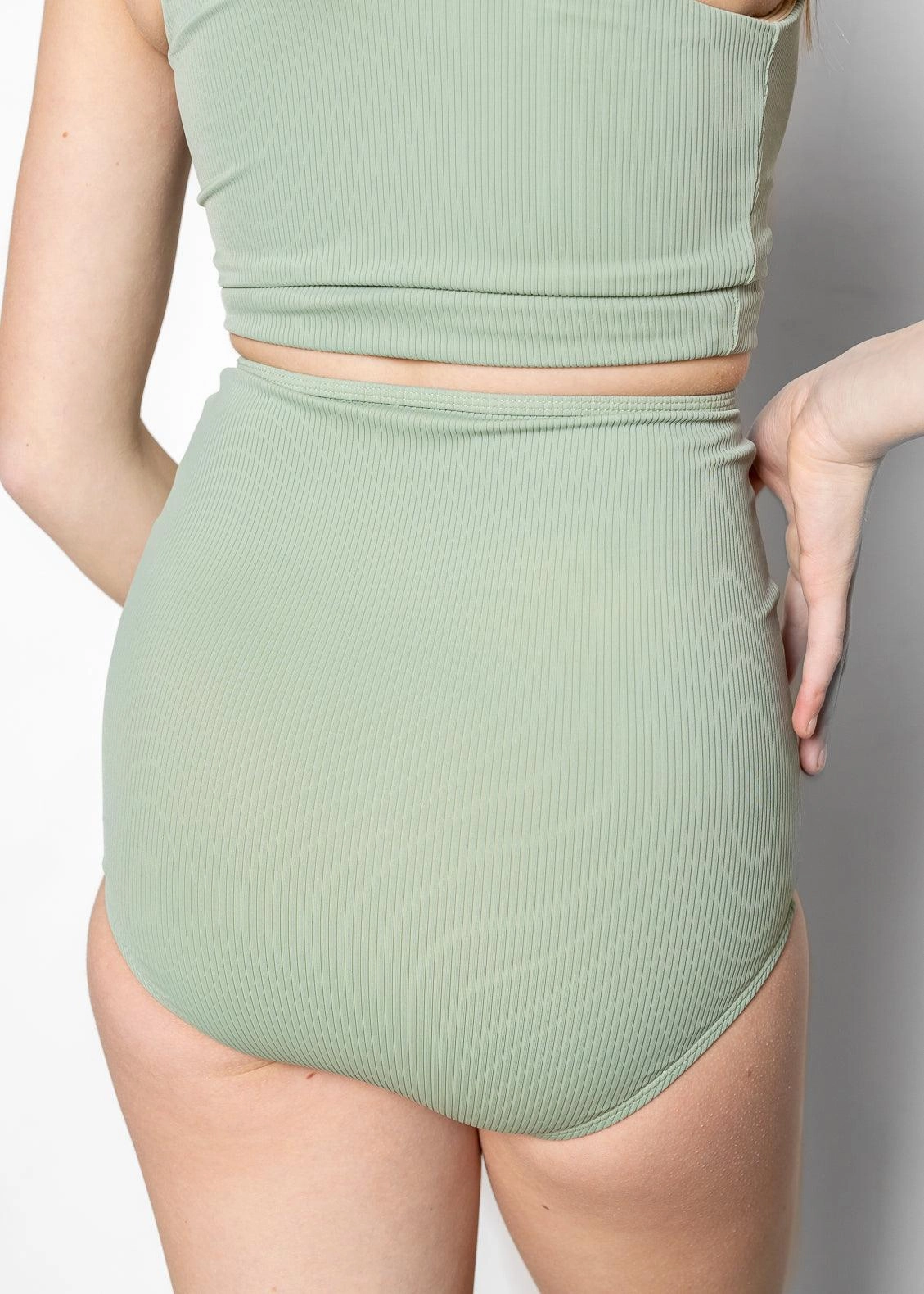 Ribbed Sage | Youth Bow Bottoms
