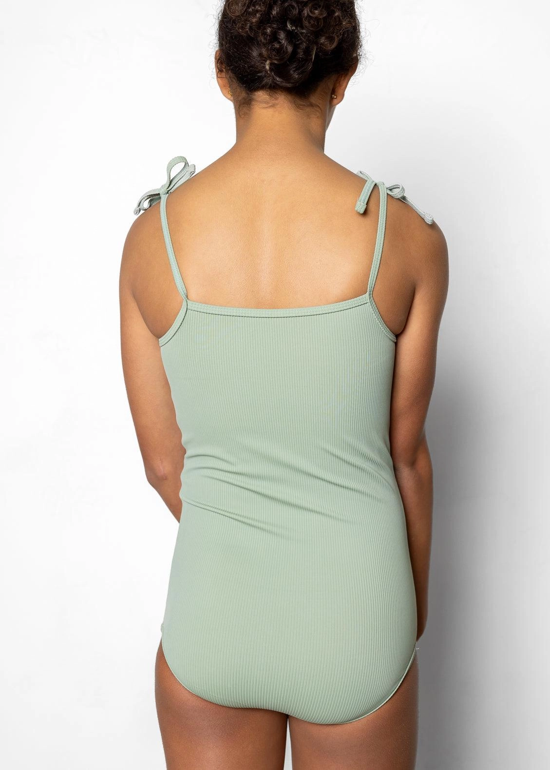Ribbed Sage | Youth Simply One-Piece