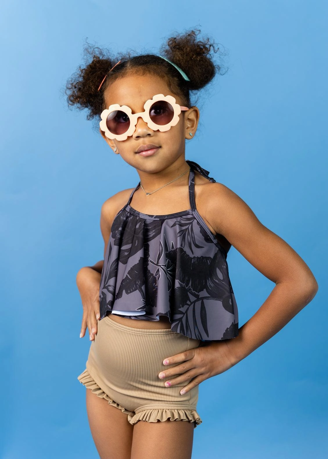 Ribbed Sand Brown | Mini All Ruffled Up Bottoms