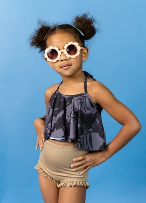 Ribbed Sand Brown | Mini All Ruffled Up Bottoms