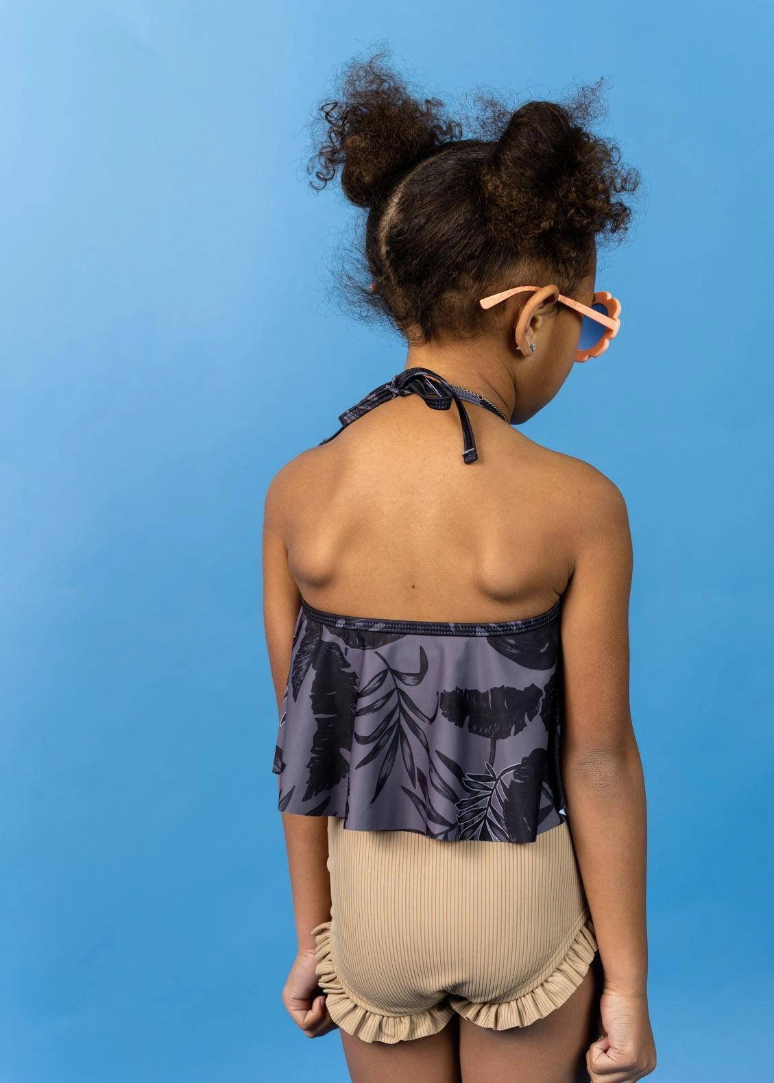 Ribbed Sand Brown | Mini All Ruffled Up Bottoms