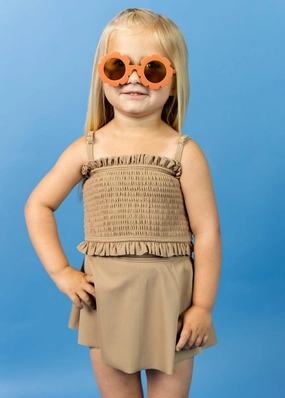 Ribbed Sand Brown | Mini Bandeau Top