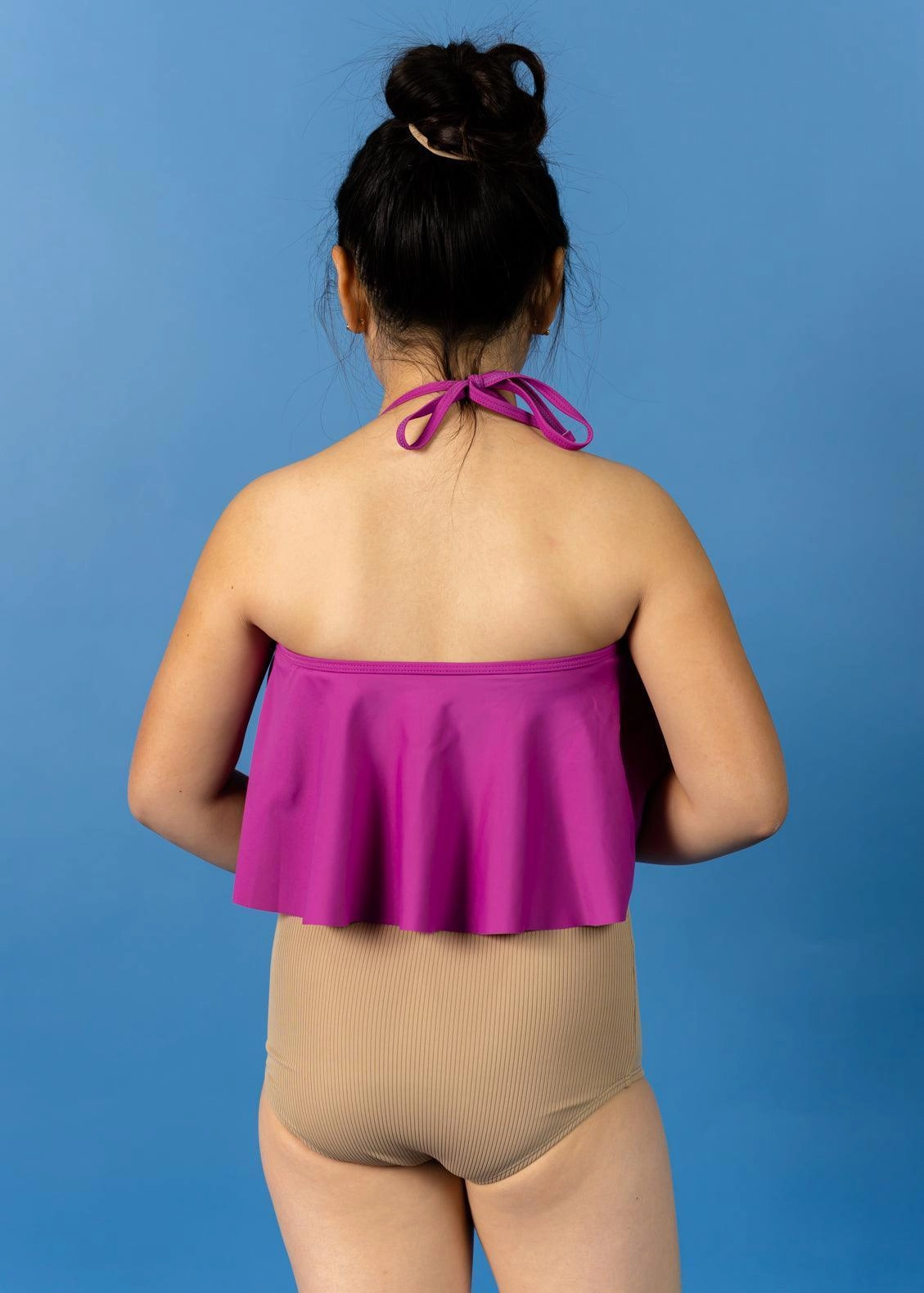 Ribbed Sand Brown | Youth High-Waisted Bottoms