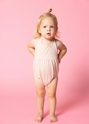 Ribbed Whipped Peach | Baby Romper One-Piece