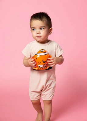 Ribbed Whipped Peach | Baby Shorties Rashguard (Unisex)