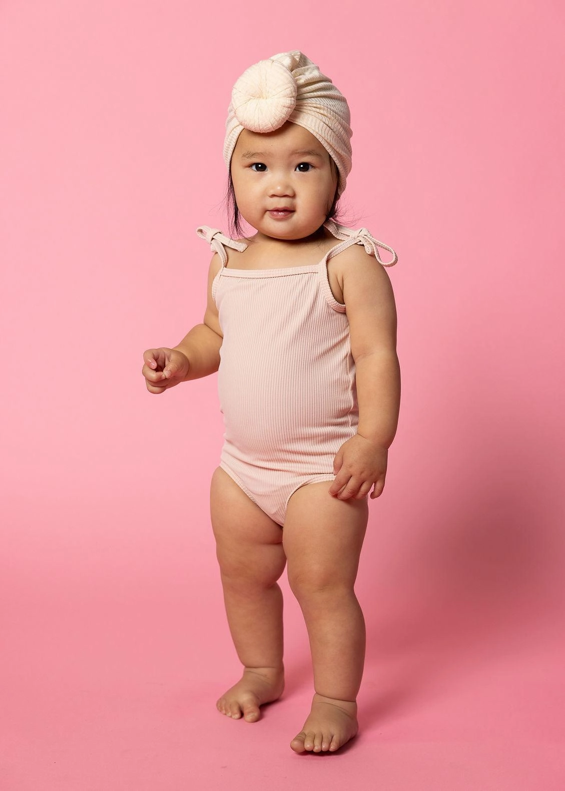 Ribbed Whipped Peach | Baby Simply One-Piece