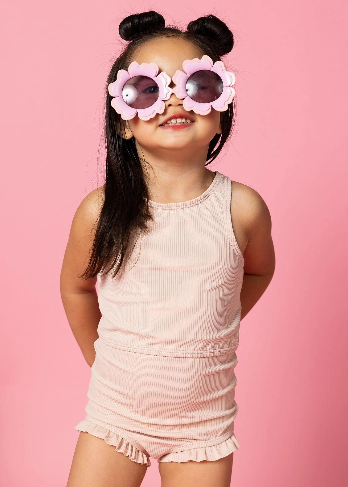 Ribbed Whipped Peach | Mini All Ruffled Up Bottoms
